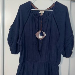 Navy blue shorts jumpsuit